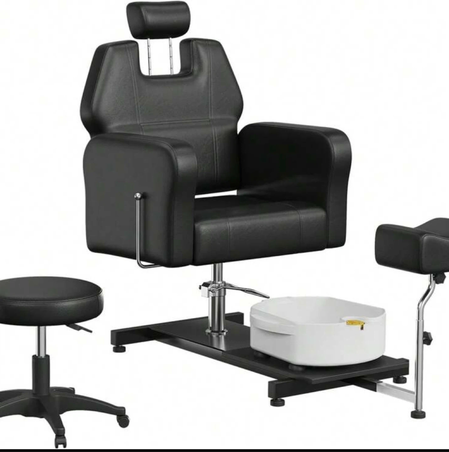 LUXMARS Black Massage Chair with Foot Spa Basin - photo 2