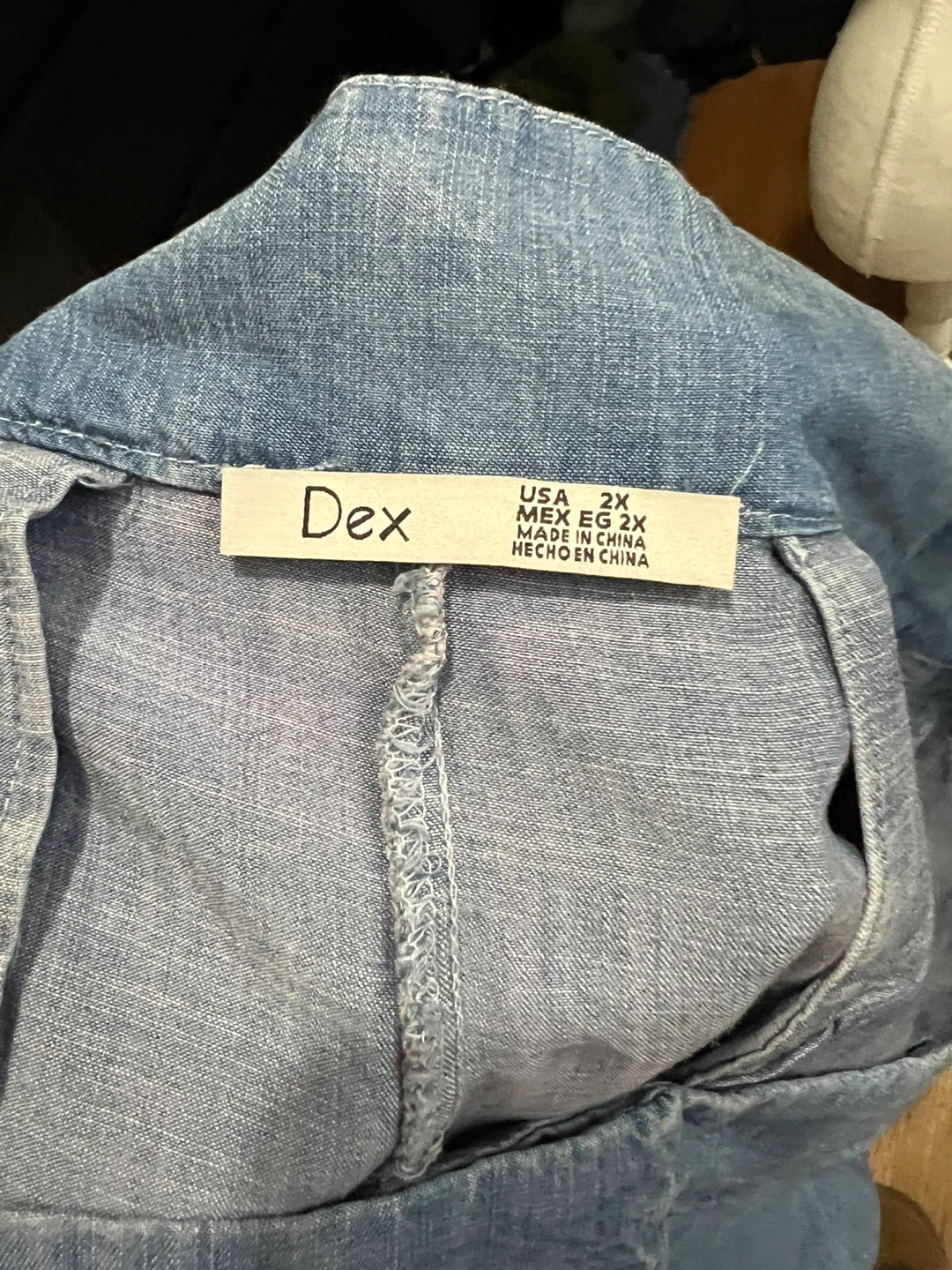 New-Dex Chambray Wash/Bleu Wide leg Pants Size 2X - photo 4