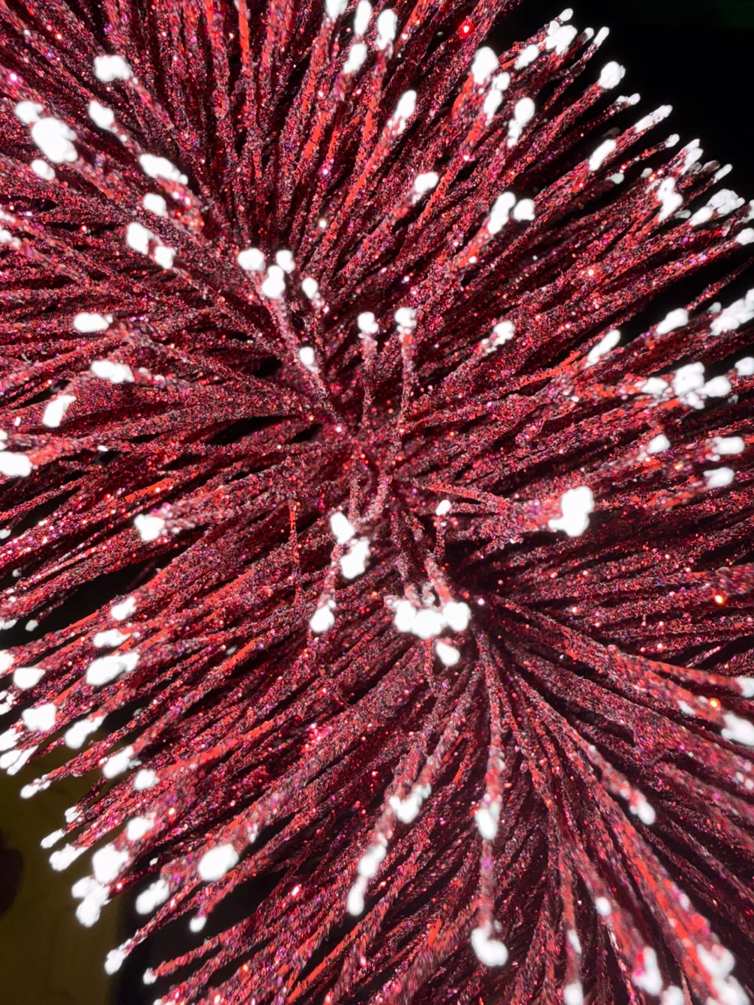 Set of 4 Red Glitter Trees - photo 2