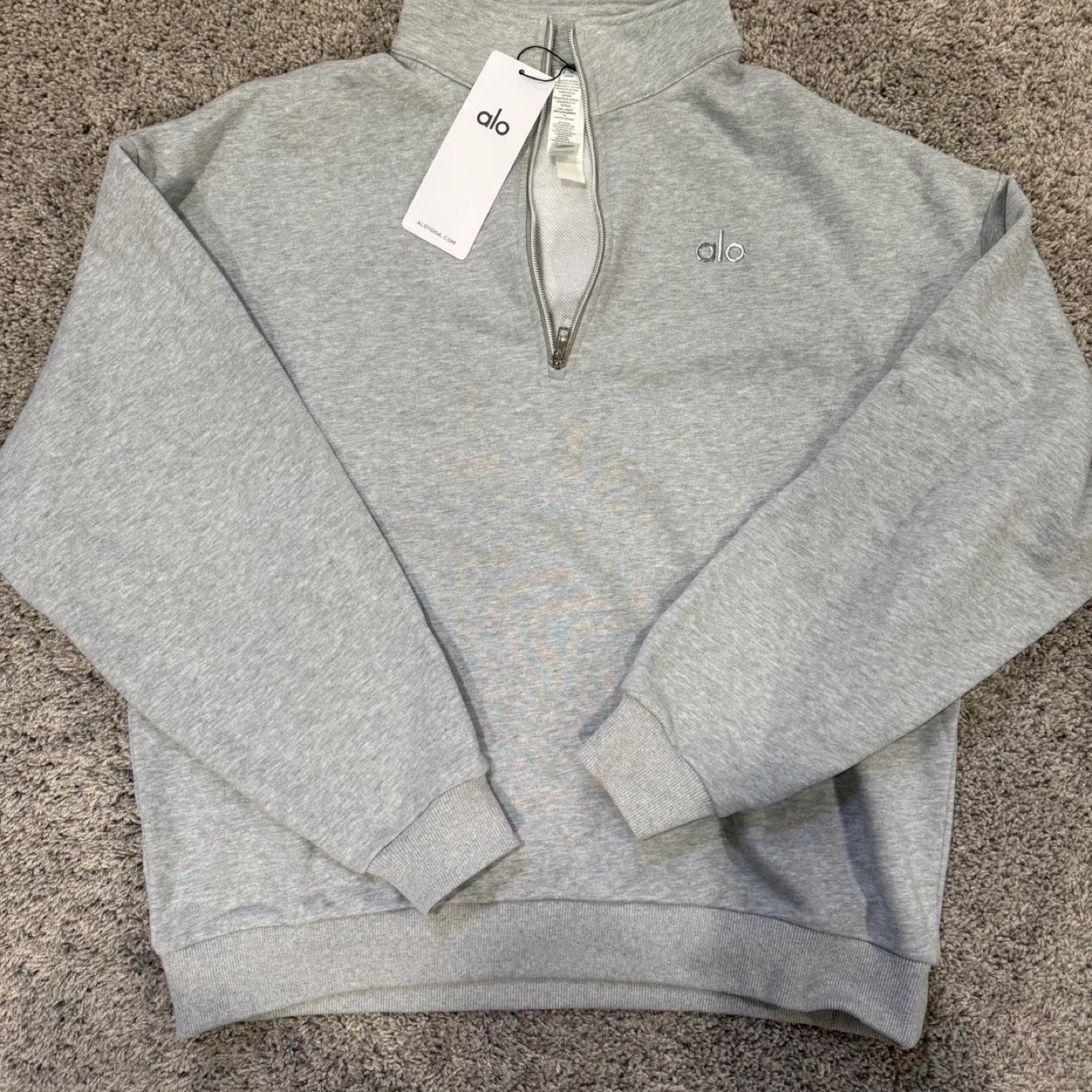 Alo Quarter Zip- Grey
