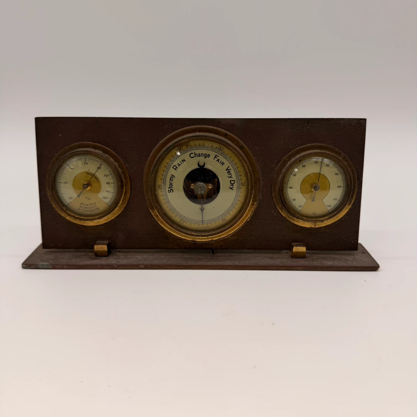 Vintage German Weather Station Barometer Hygrometer Thermometer
