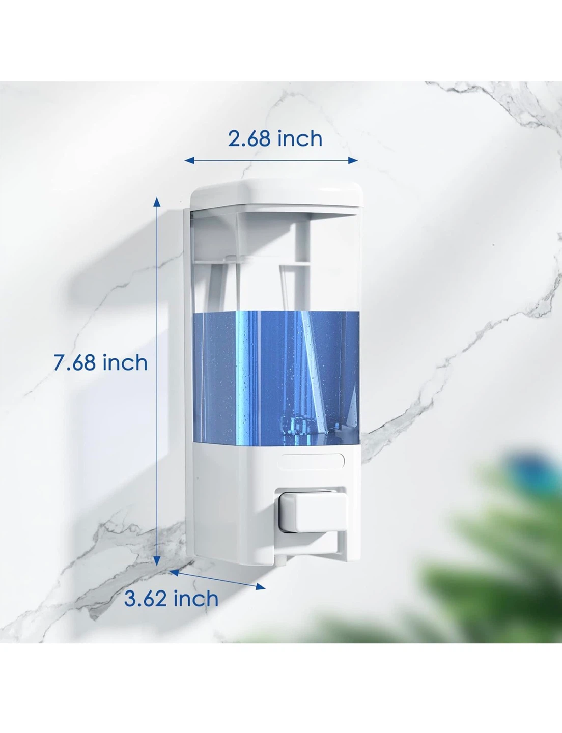 Manual Soap Dispenser Wall Mount 500ml White - photo 2