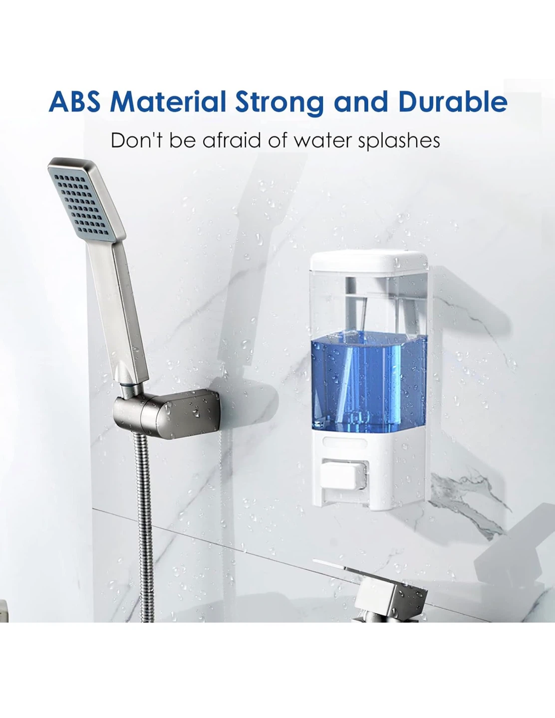 Manual Soap Dispenser Wall Mount 500ml White - photo 3