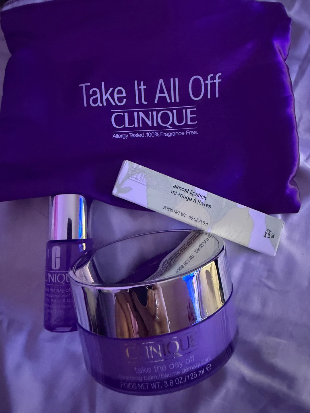 Clinique “Take The Day Off” Set of 3 & FREE pouch