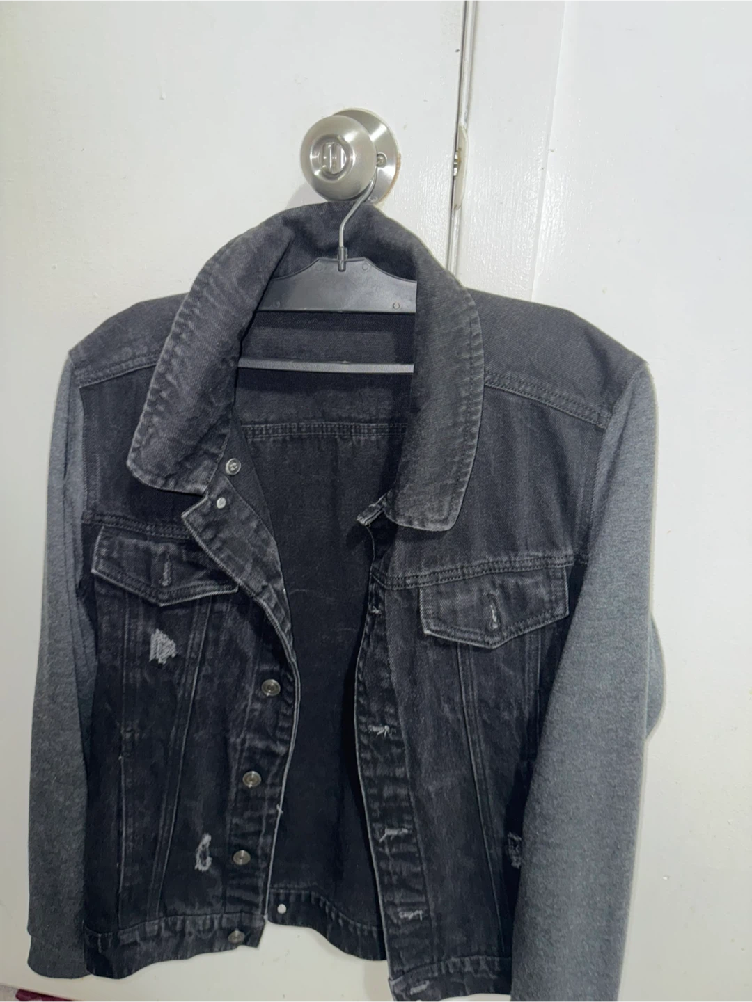 George Denim Jacket with Grey Sleeves Size S/P - photo 4