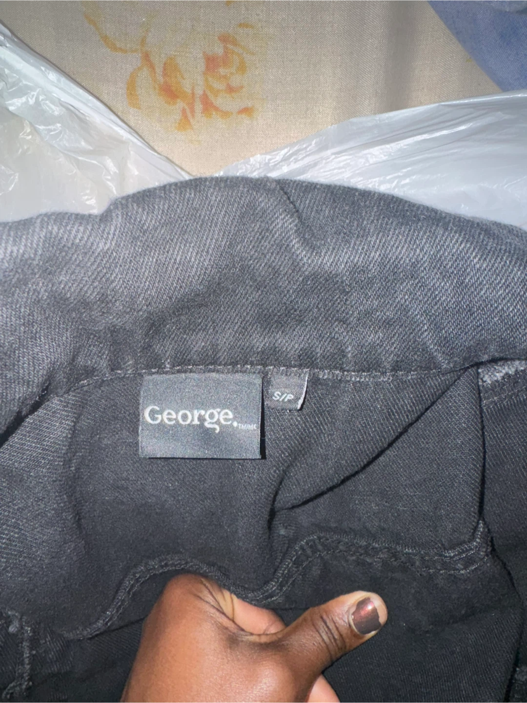 George Denim Jacket with Grey Sleeves Size S/P - photo 2
