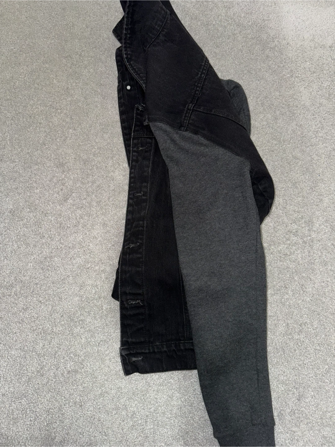 George Denim Jacket with Grey Sleeves Size S/P