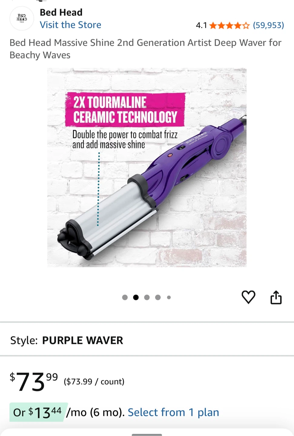 Bed Head Deep Waver Hair Styler - Purple - photo 3