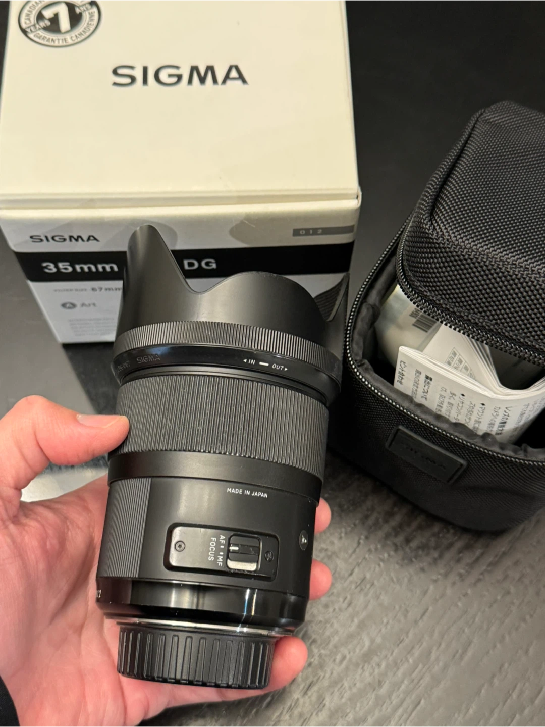 Sigma 35mm 1.4 Art Lens for Nikon F mount with case and box