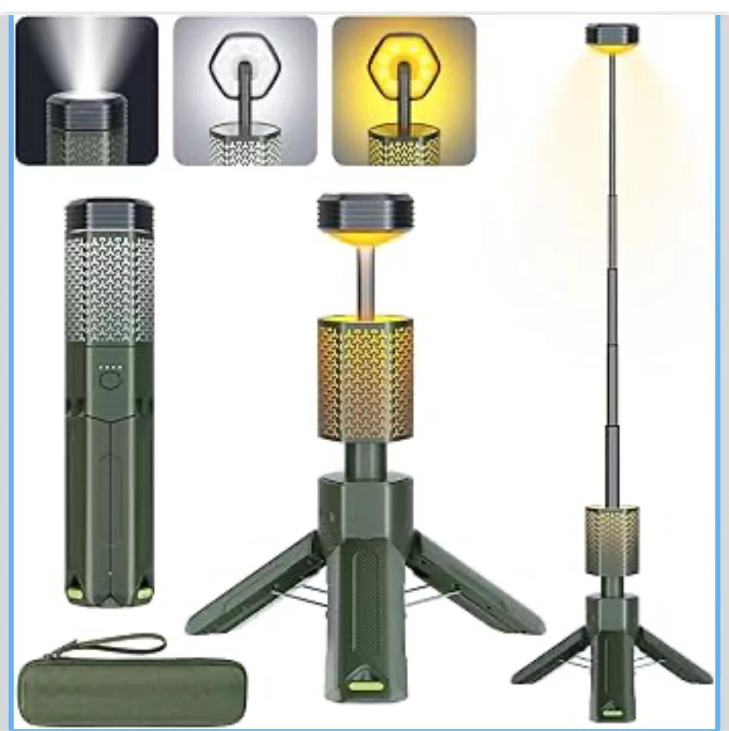 Rechargeable Telescopic Camping Lantern Flashlight