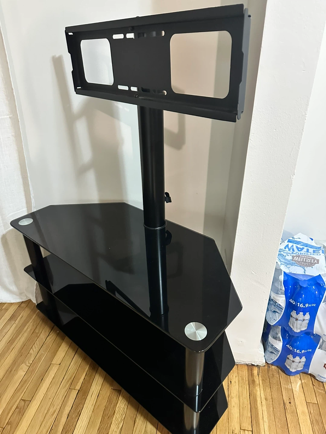 Black Glass TV Stand with Mount - photo 3