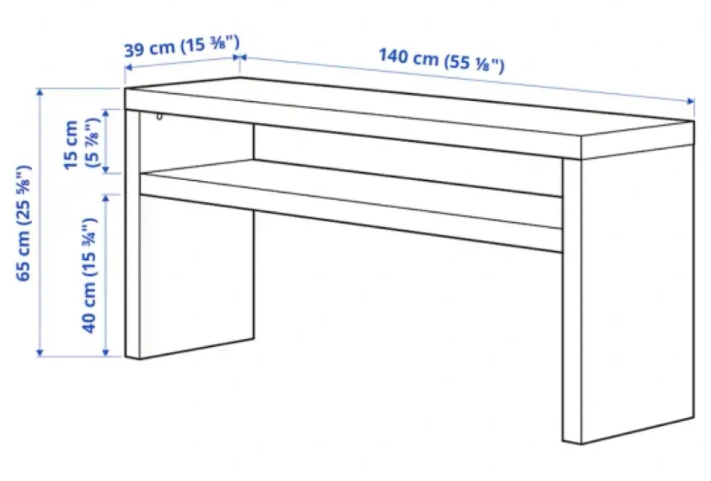 IKEA White Console Table - photo 2