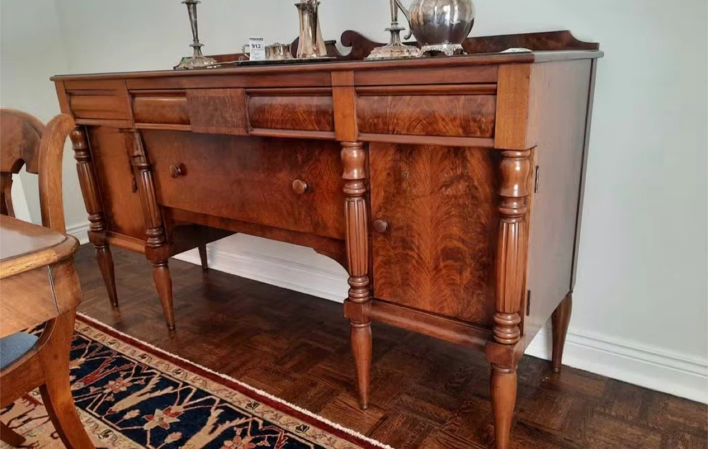 Antique Wood Buffet Sideboard Table - photo 3