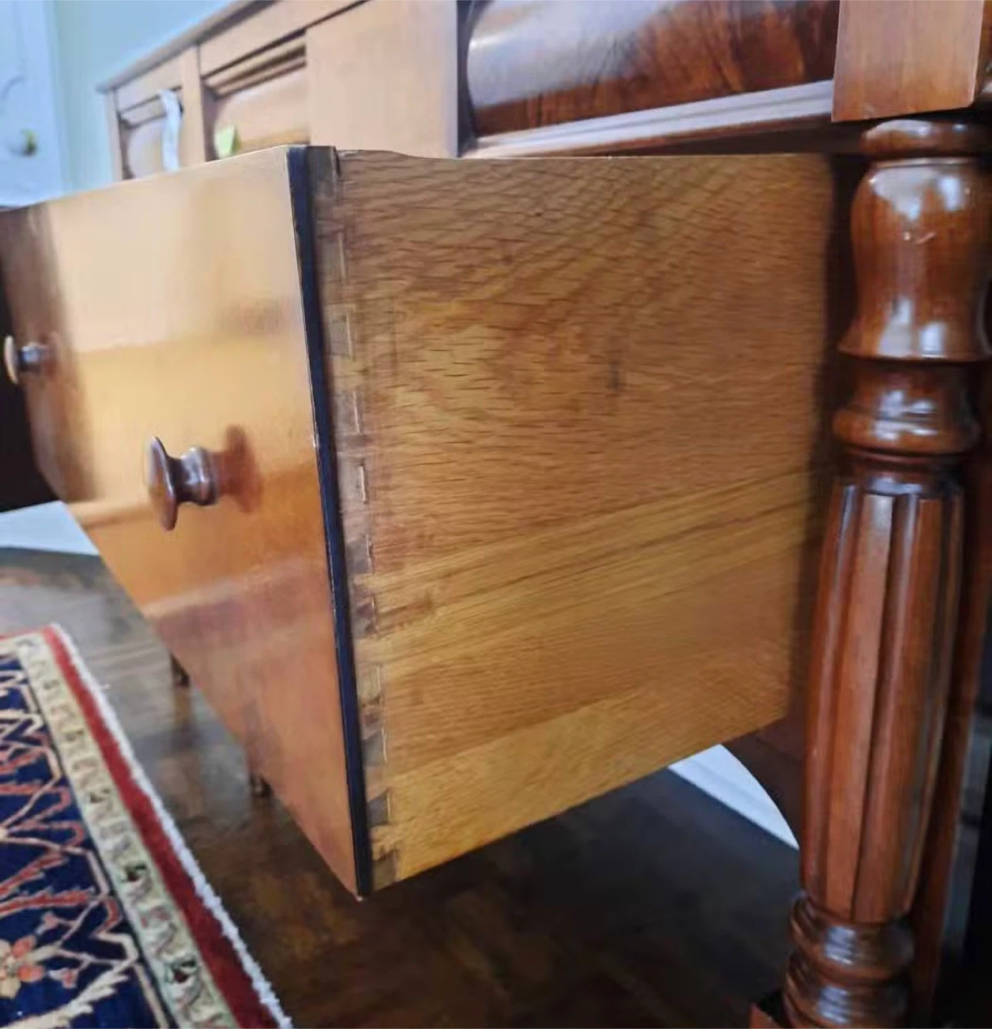 Antique Wood Buffet Sideboard Table - photo 5