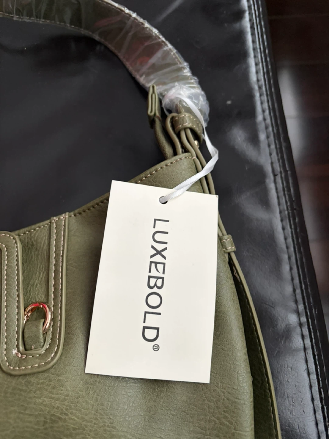 LUXEBOLD Hobo Handbag - Olive Green - photo 2