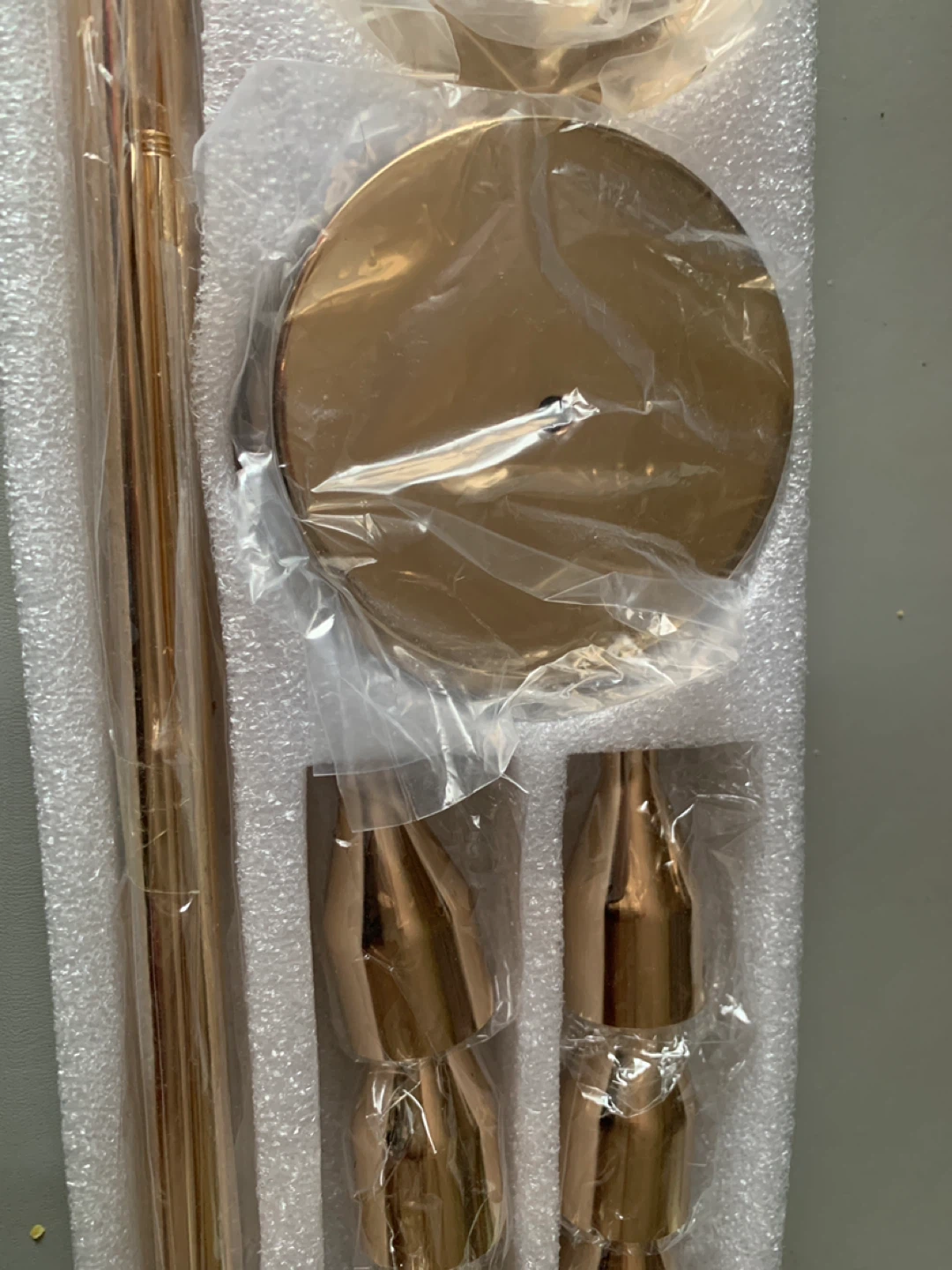 Gold Tone Floor Lamp Pole Sections - photo 3