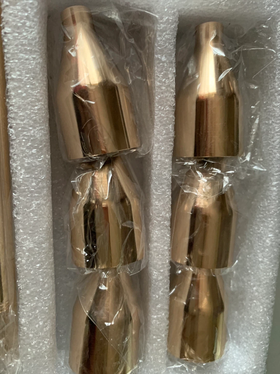 Gold Tone Floor Lamp Pole Sections - photo 2