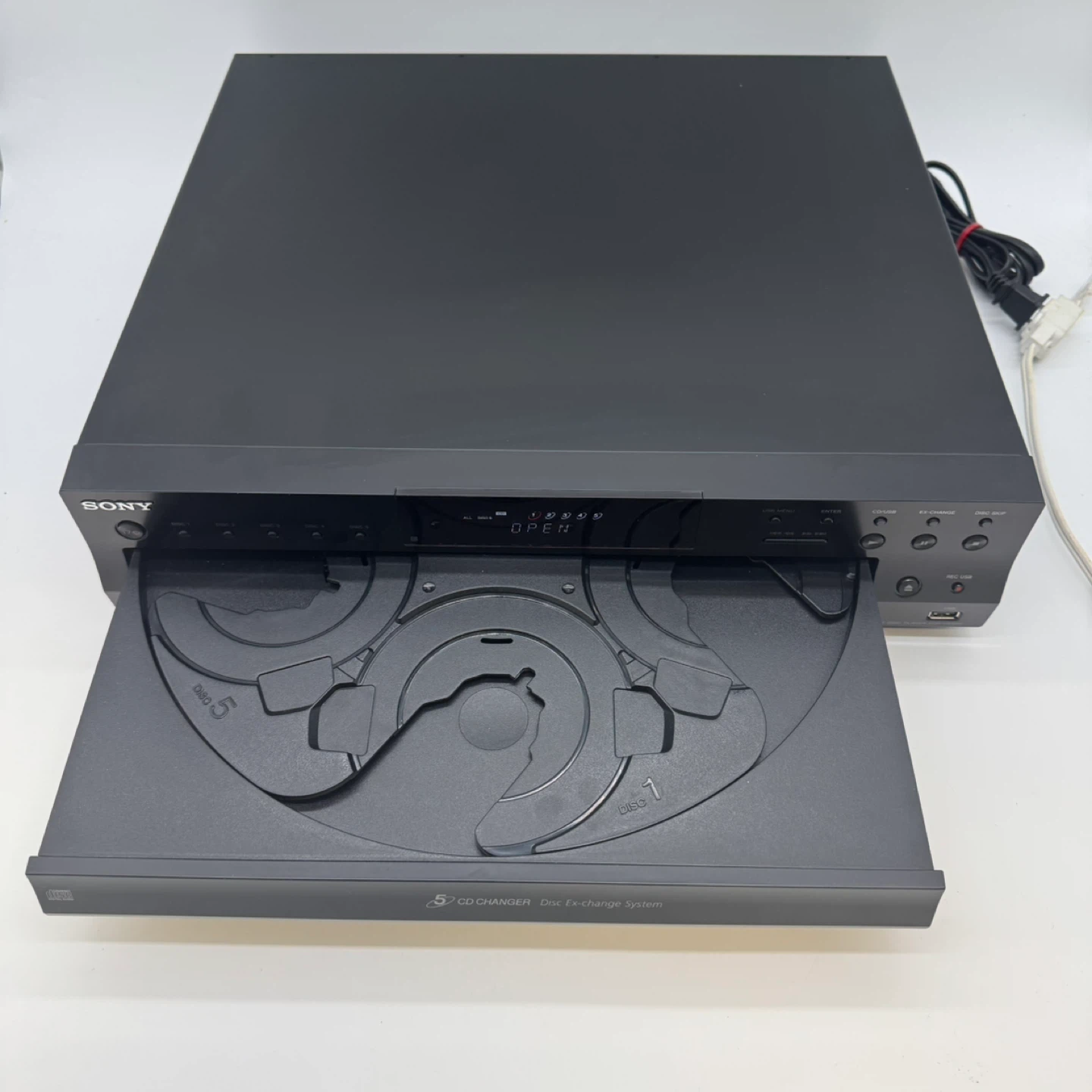 Sony CDP-CE500 5-Disc CD Changer Disc Exchange w/ Remote Tested - photo 2