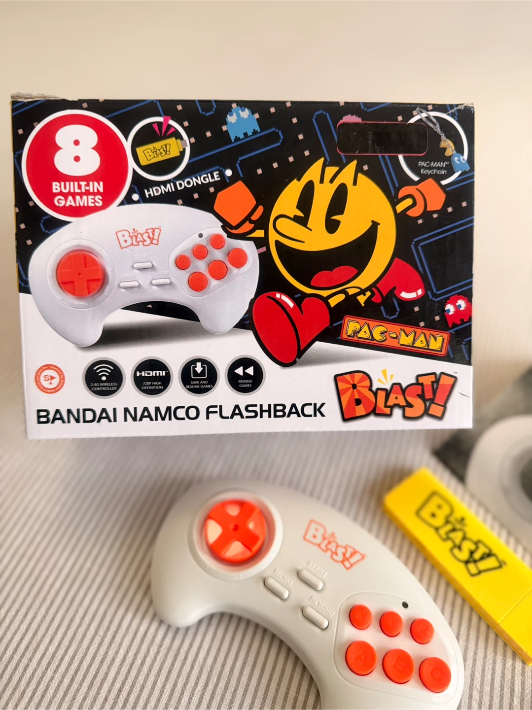 Bandai Namco Pac-Man Blast! 8 Built-In Games HDMI Retro Console