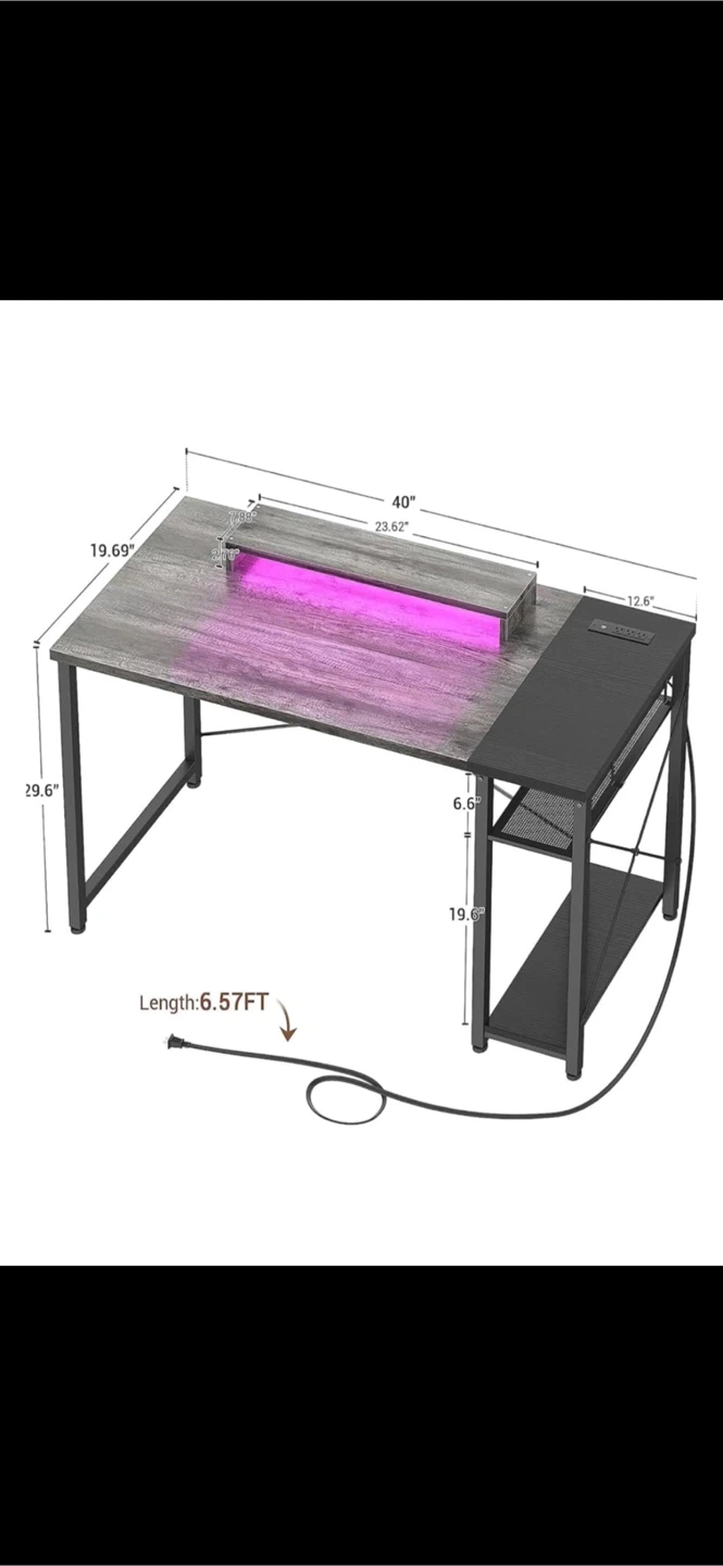 Computer Desks with LED Lighting