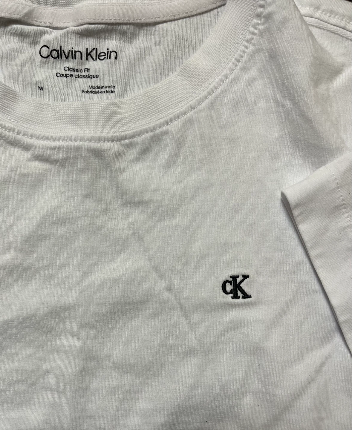 Calvin Klein White Classic Fit T-Shirt Size M - photo 3