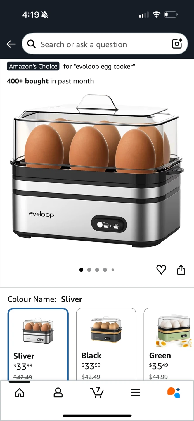 Eveloop Egg Cooker - Silver - photo 2