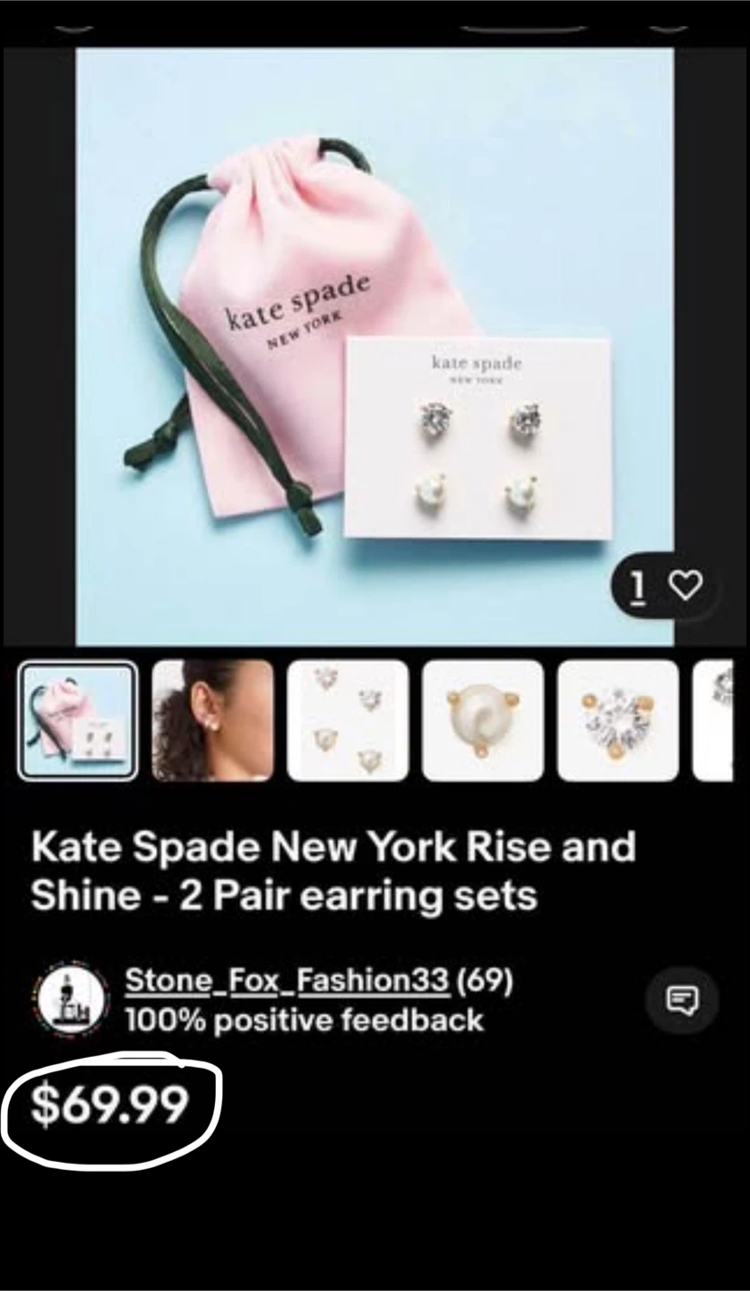 Kate Spade New York Rise and Shine 2 Pair Earring Sets - photo 3