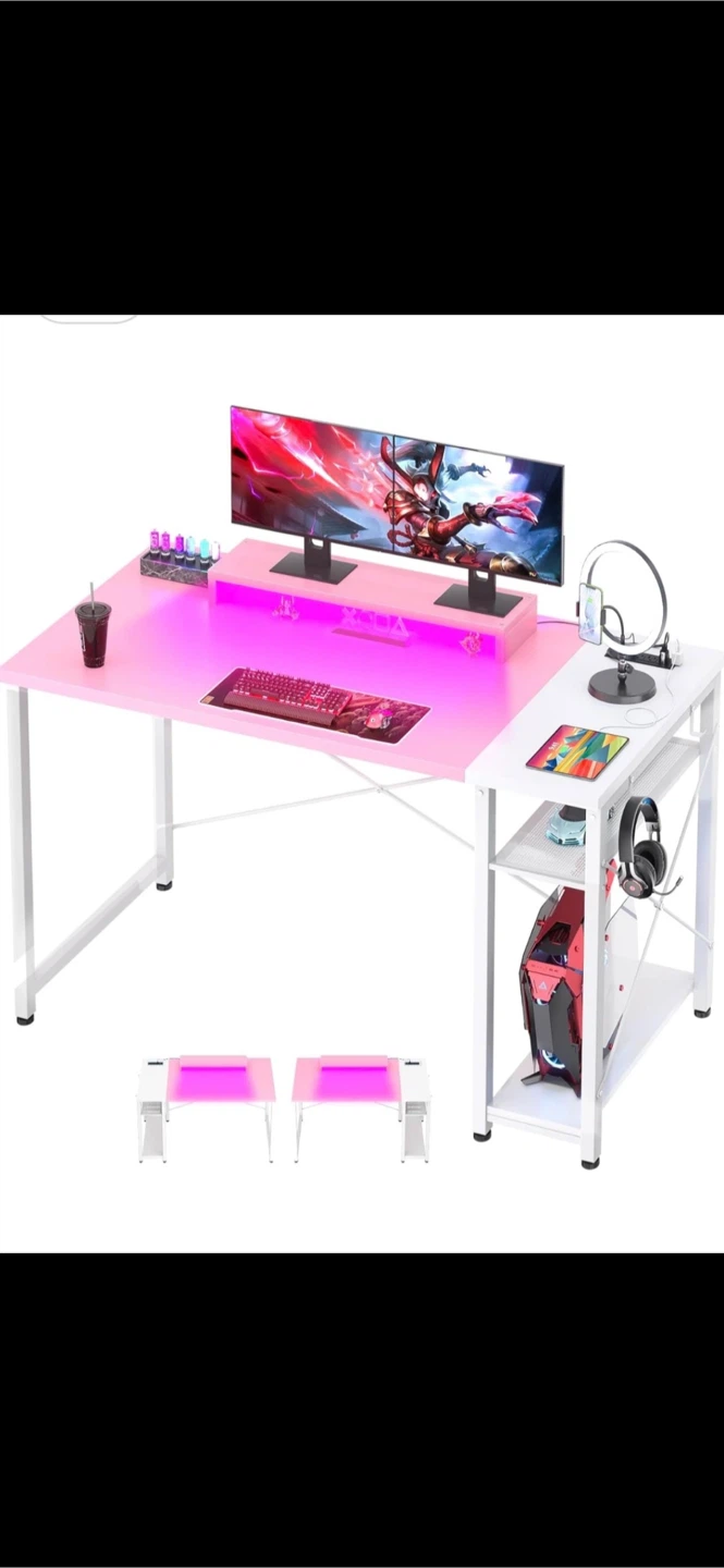 Computer Desk with LED Lighting - photo 2