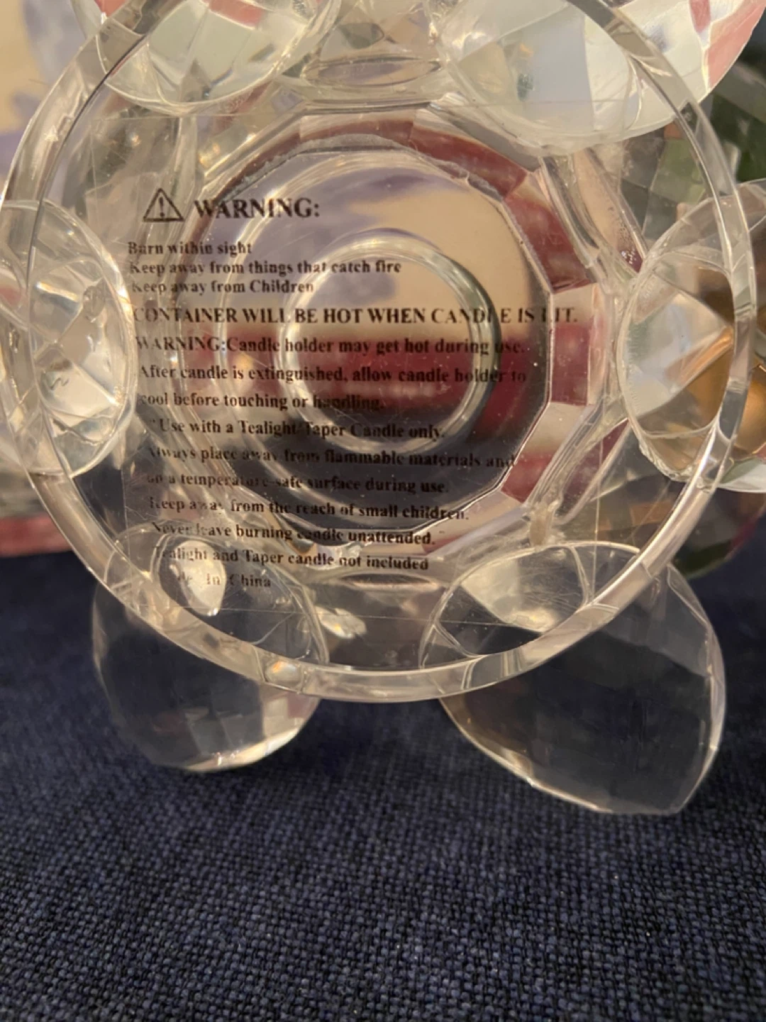 Crystal Lotus Flower Tea Light Candle Holders - Set of 3 - photo 5