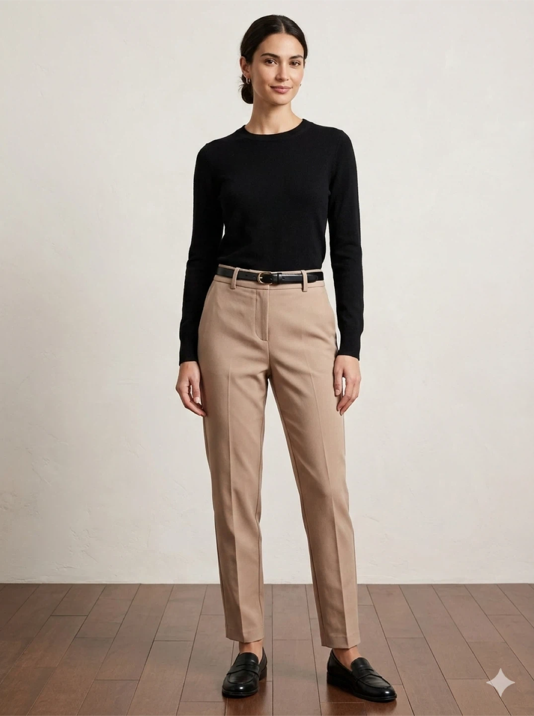 H&M Women's Beige Trousers Size 4