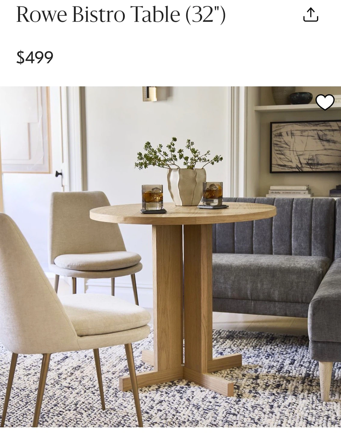 Rowe Bistro Table (32") from West Elm