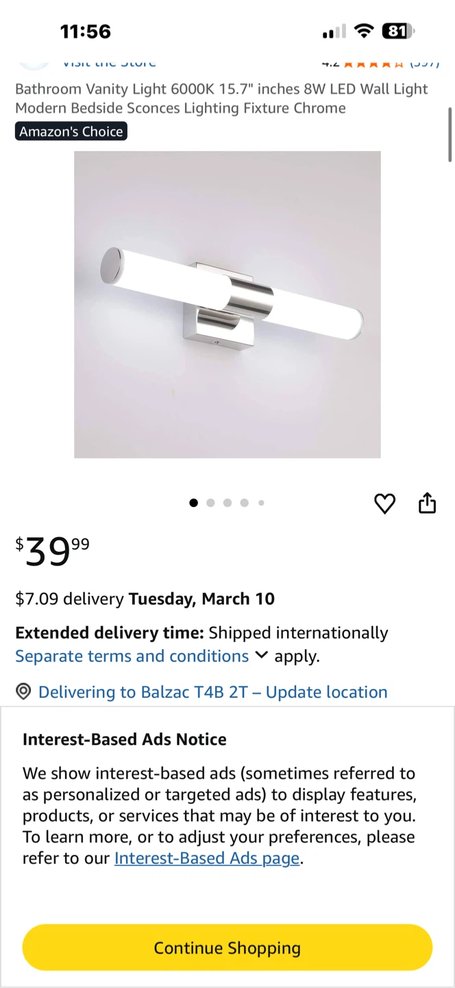 Brand new  Bathroom Vanity Light 4