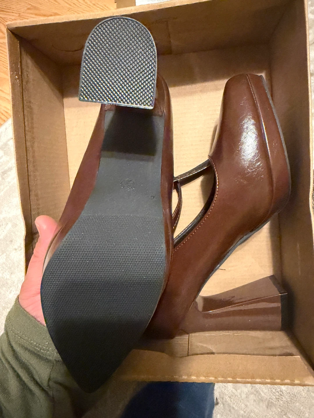 Brown Chunky Platform Mary Jane Heels - Size 37 - photo 5