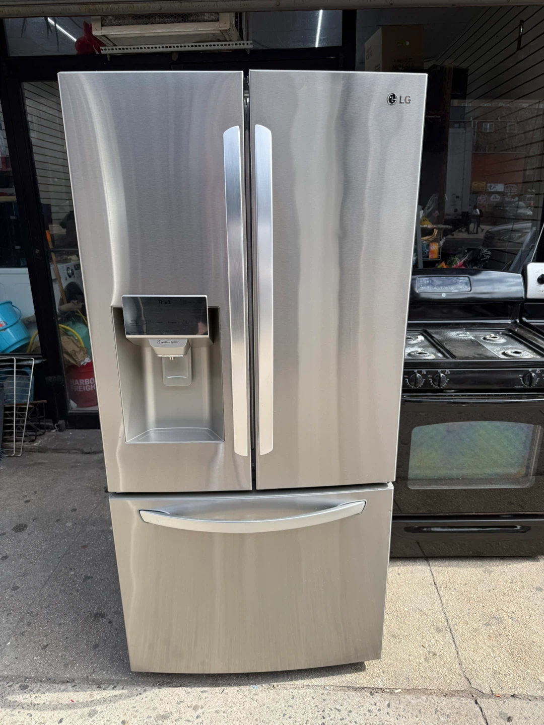 LG French Door Refrigerator with Ice Dispenser - Stainless Steel