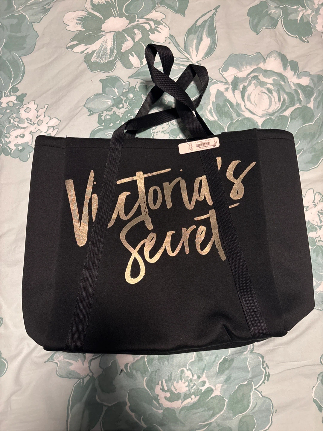 Victoria's Secret Black Gold Tote Bag
