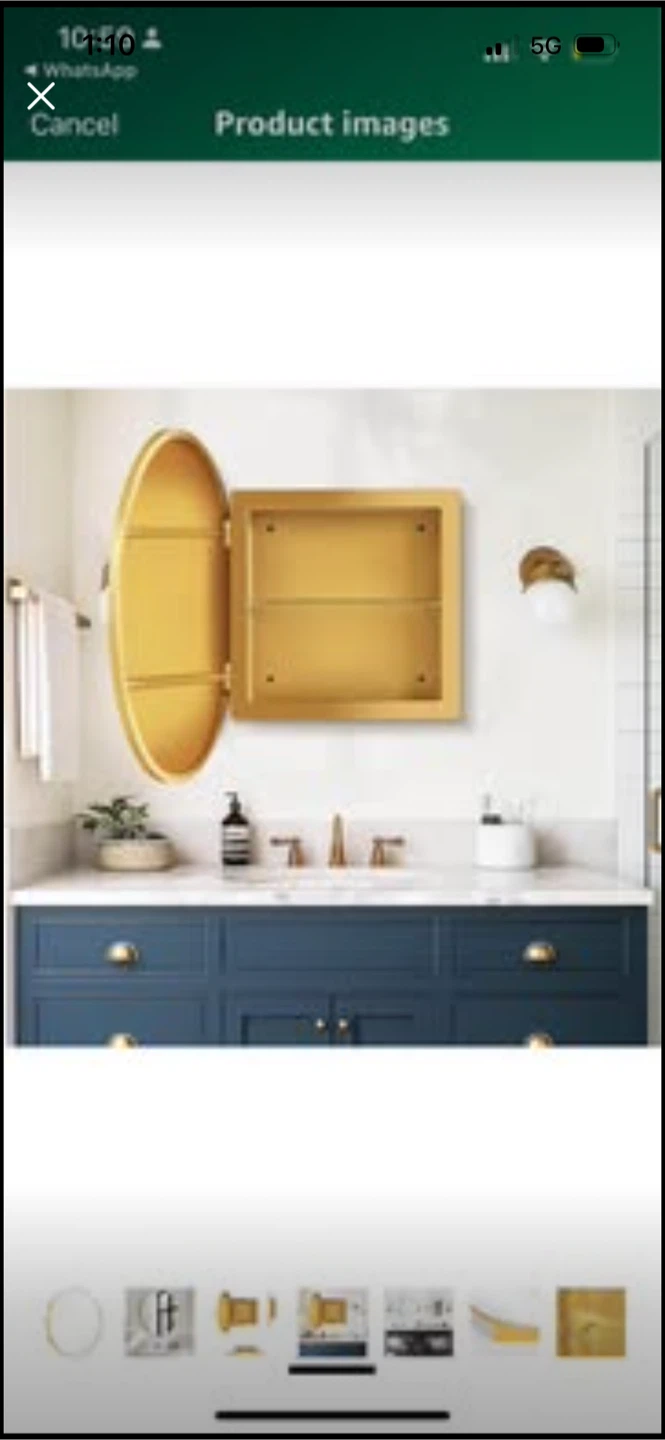 New SogesPower 20”x20” Round Medicine Cabinet with Mirror - photo 4