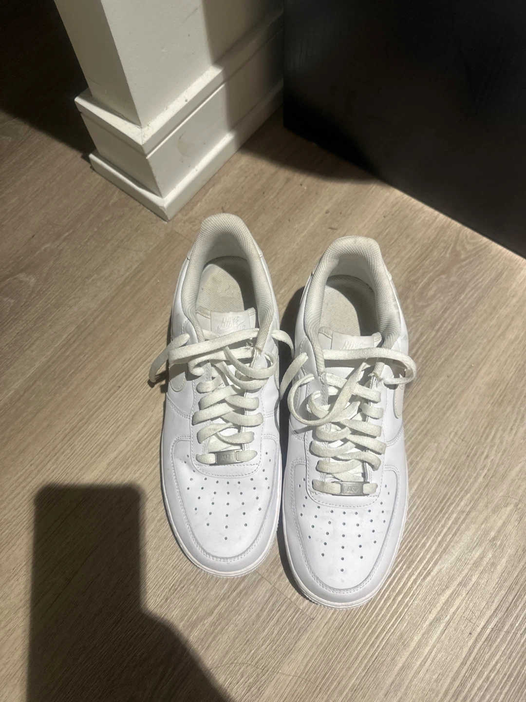 Nike Air Force 1 White Leather Sneakers