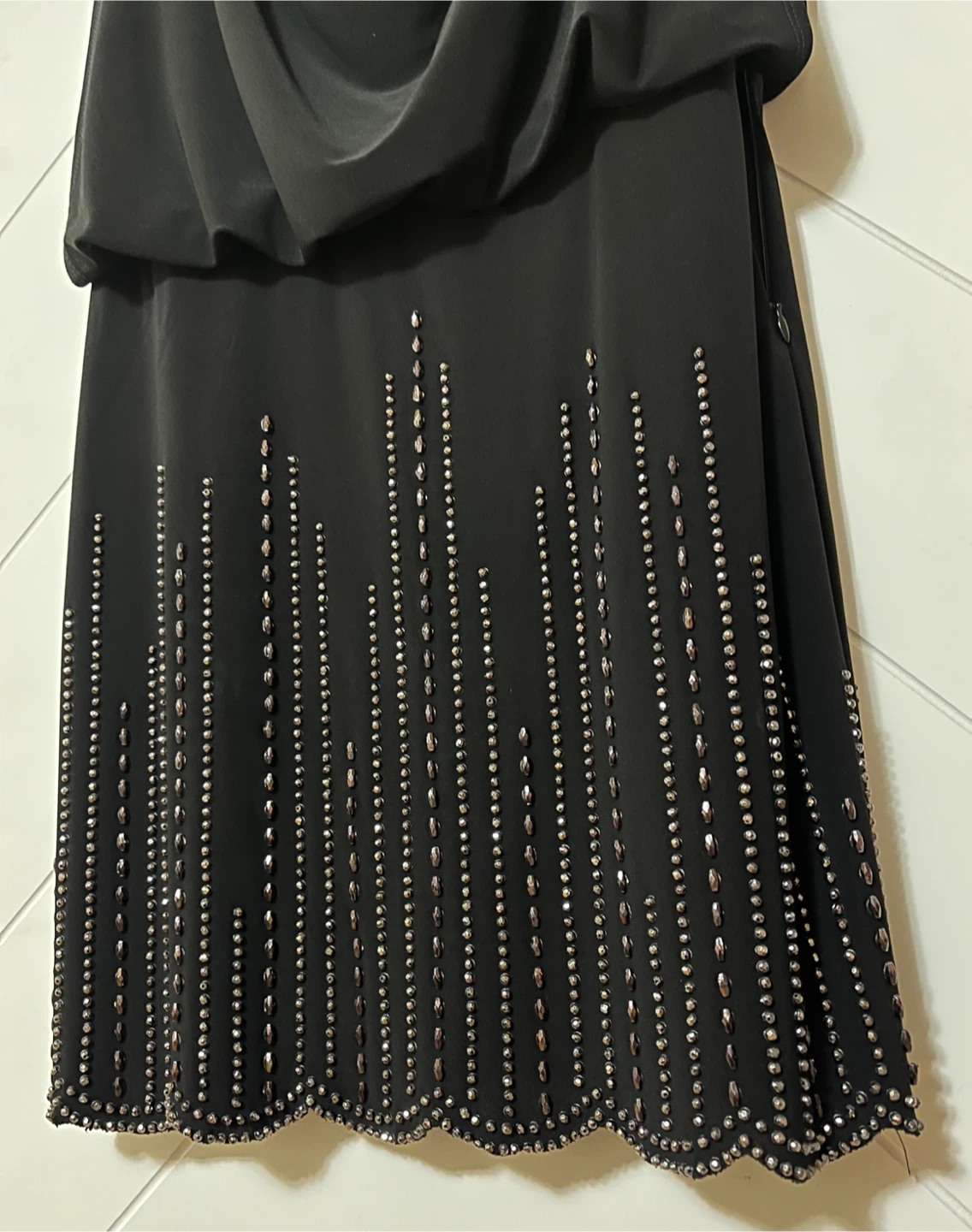 Xscape Black Embellished Sheath Evening Dress Size M - photo 2