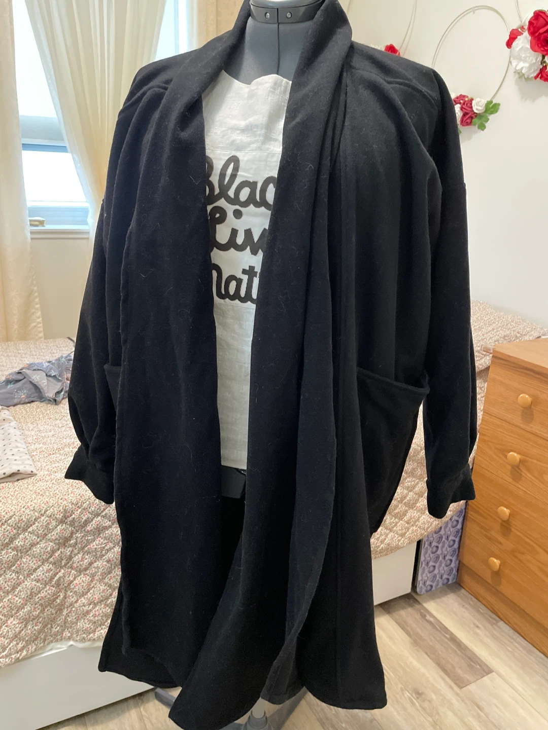 Black Shawl Collar Cardigan - photo 5
