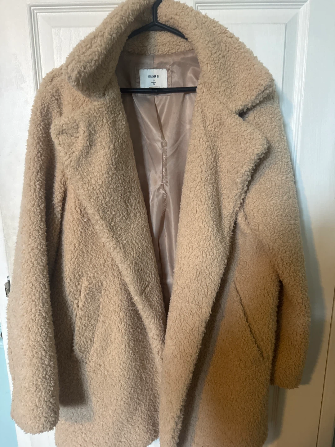 Forever 21 Teddy Coat - Beige