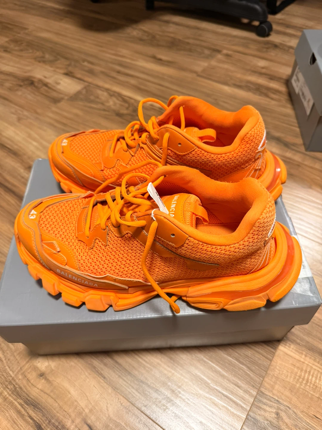 Balenciaga Orange Runner Sneakers Size 43