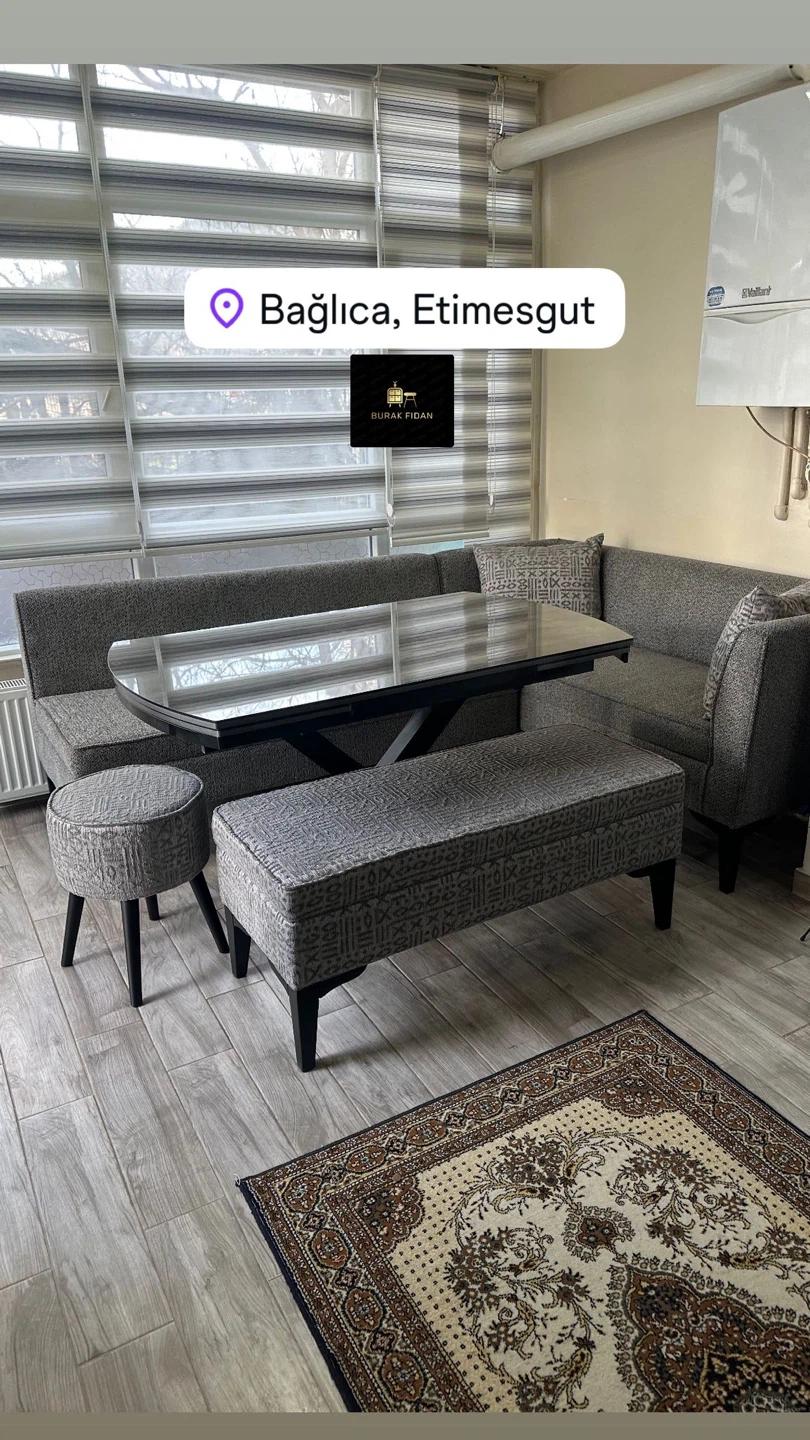 Modular Dining Set with Upholstered Chairs and Benches - photo 2