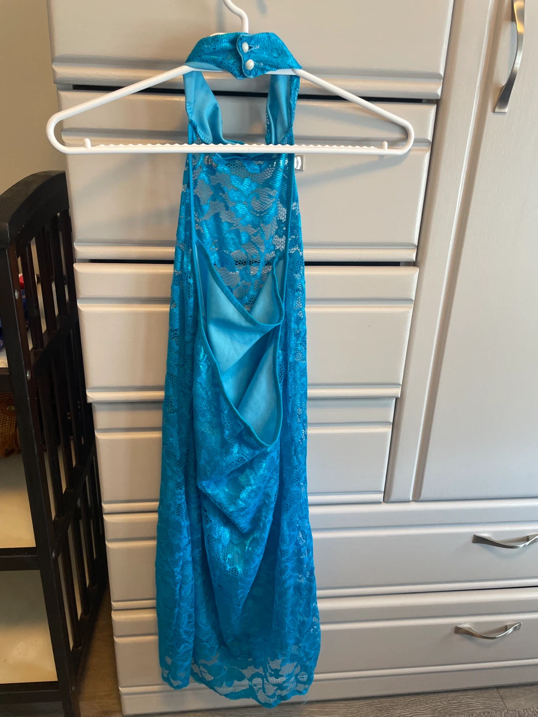 Blue Lace Halter Dress - photo 2