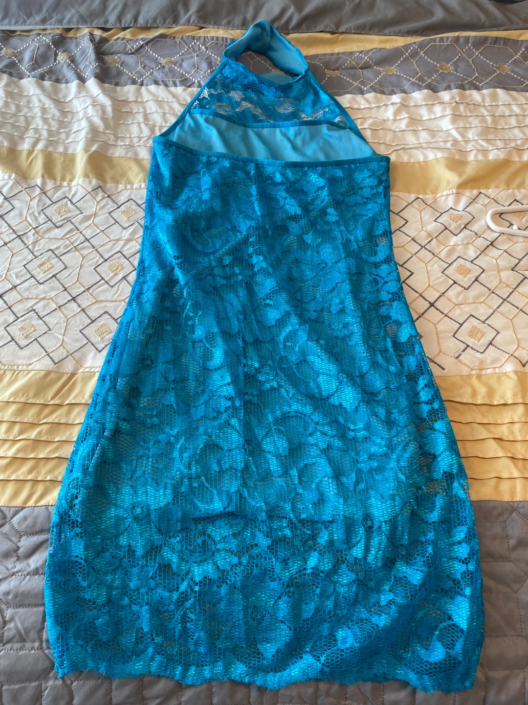 Blue Lace Halter Dress - photo 4