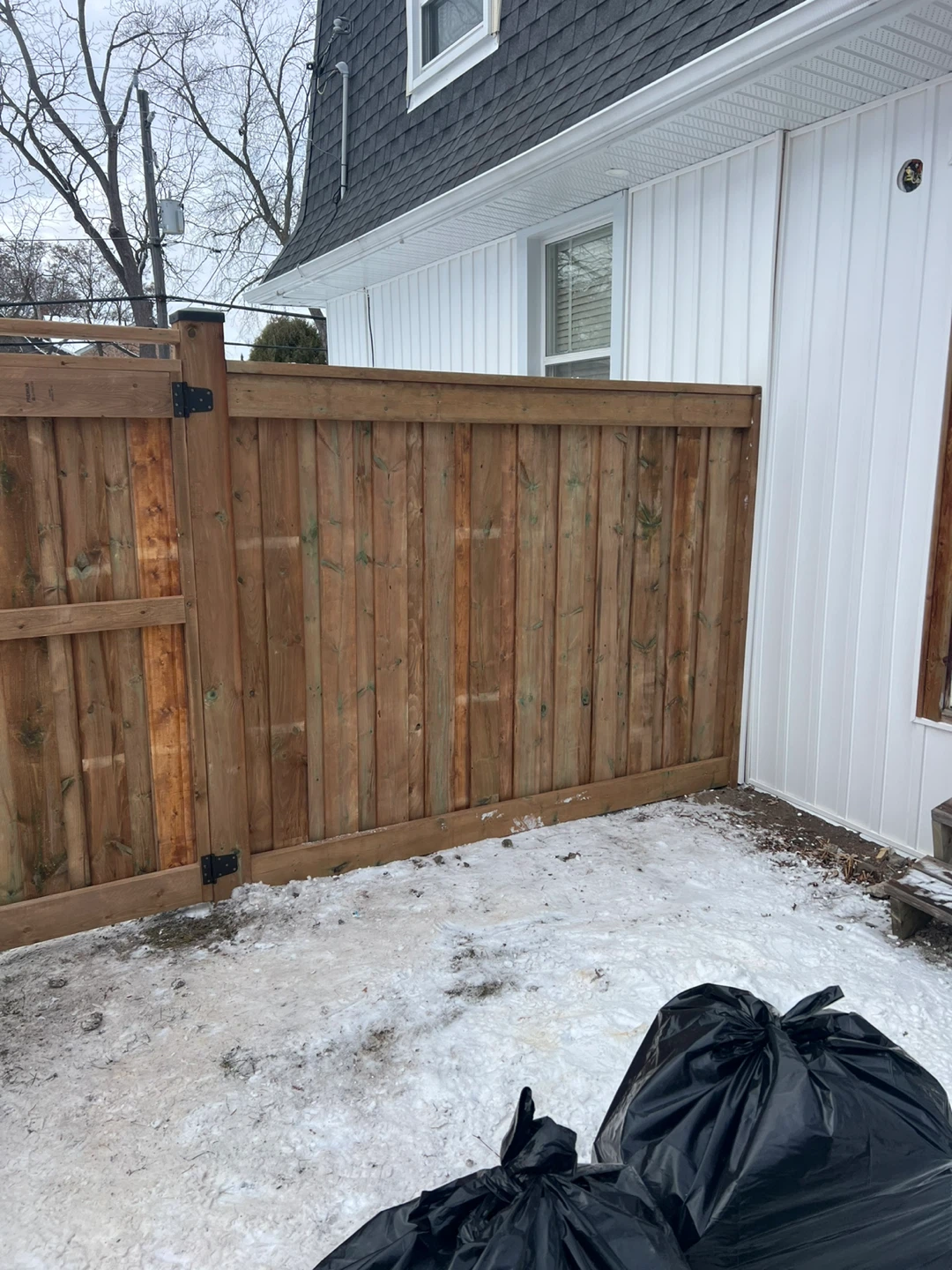 Wooden Fence with Double Gates - photo 2