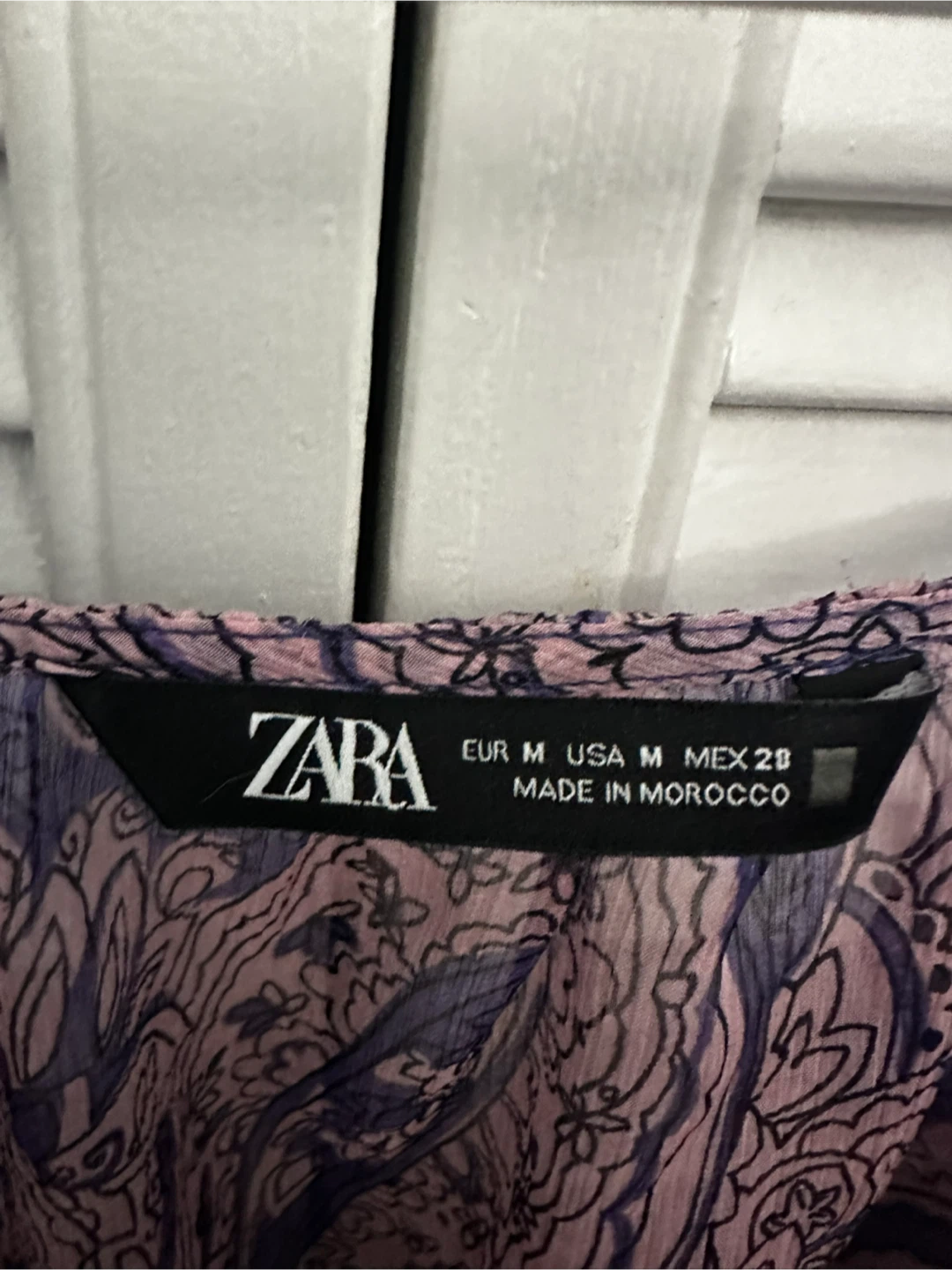 ZARA Paisley Print Off-the-Shoulder Blouse - Size M - photo 3