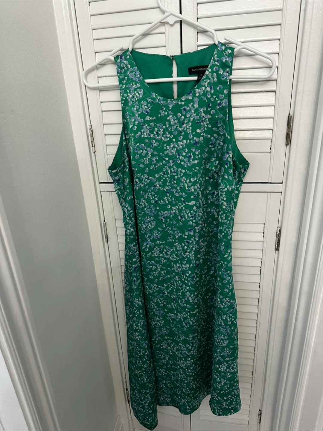 Banana Republic Green Floral Sleeveless Dress Size 8 - photo 2