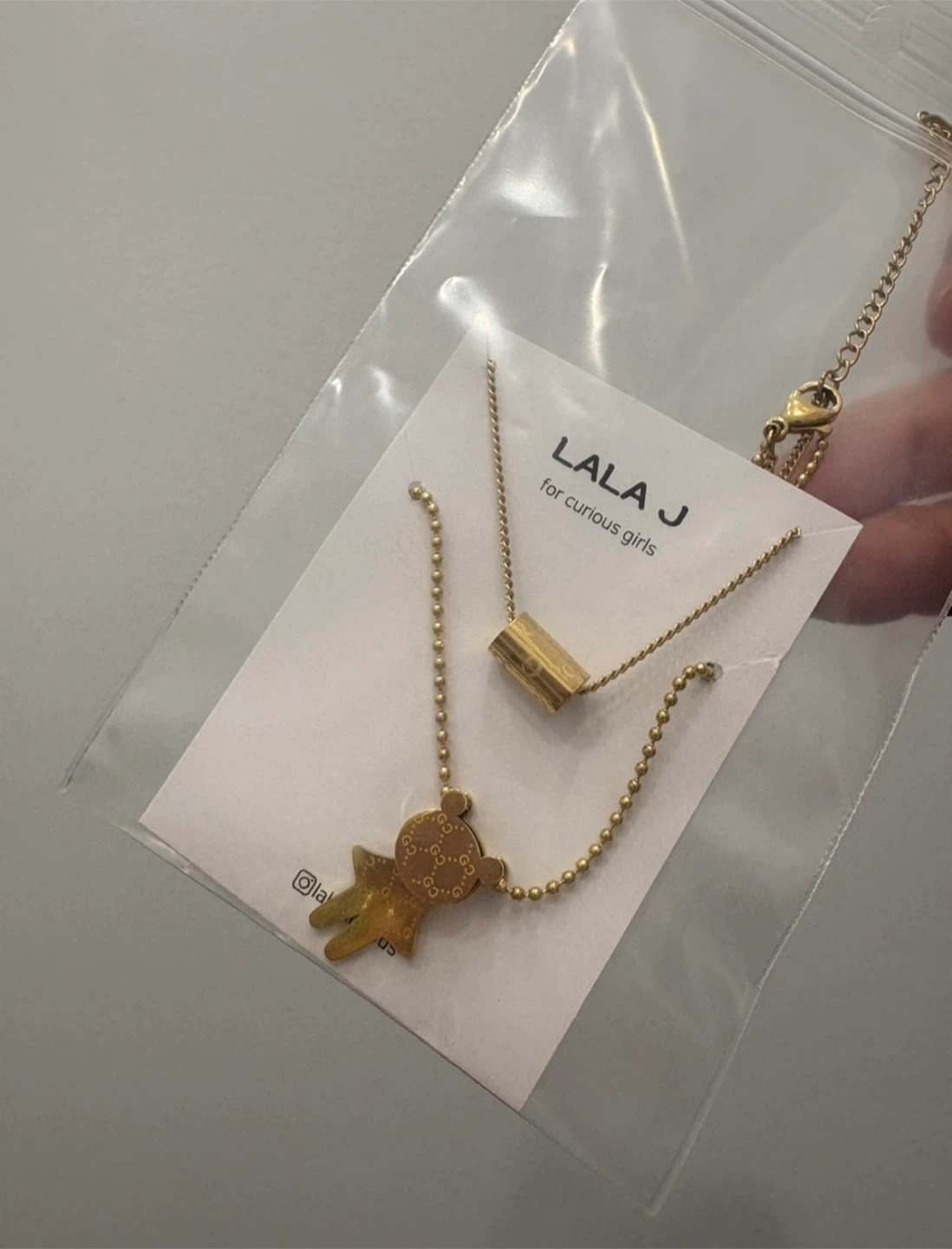 Teddy Bear Necklace (Gold/Rosegold) - photo 3