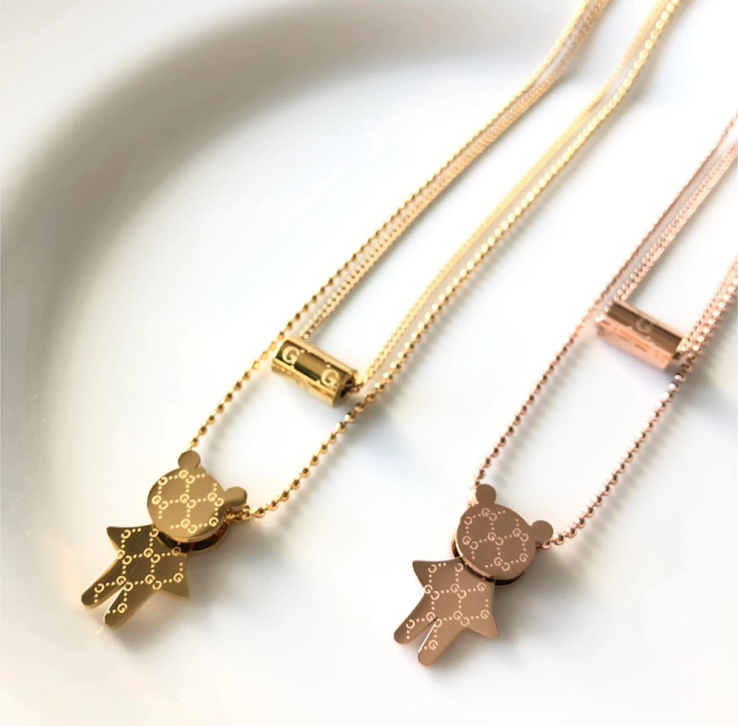 Teddy Bear Necklace (Gold/Rosegold) - photo 2