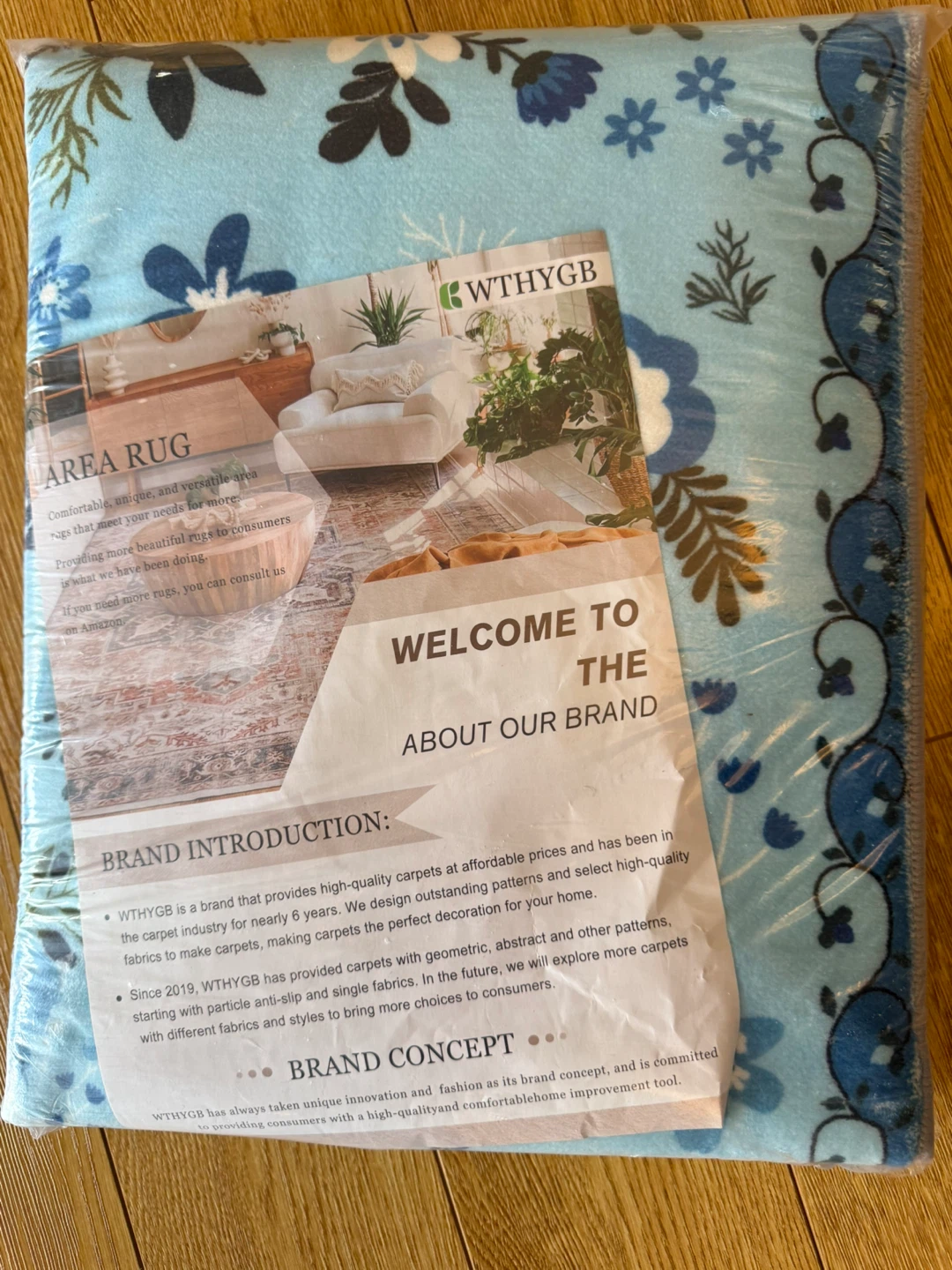 Blue Floral Runner Rug - photo 5